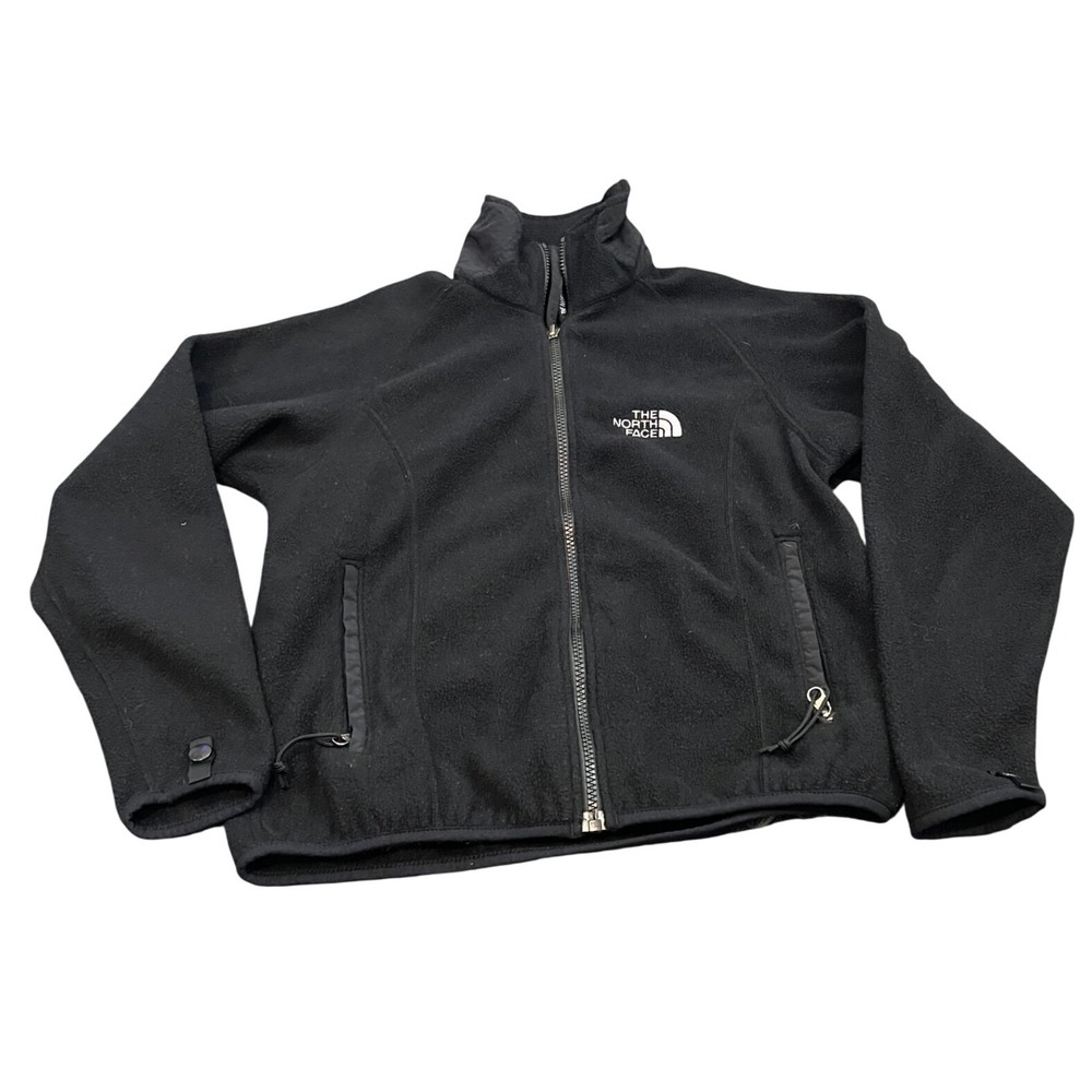 Y2K The North Face Fleece Jacket Womens XS Black Full Zip Soft‎ Thermal